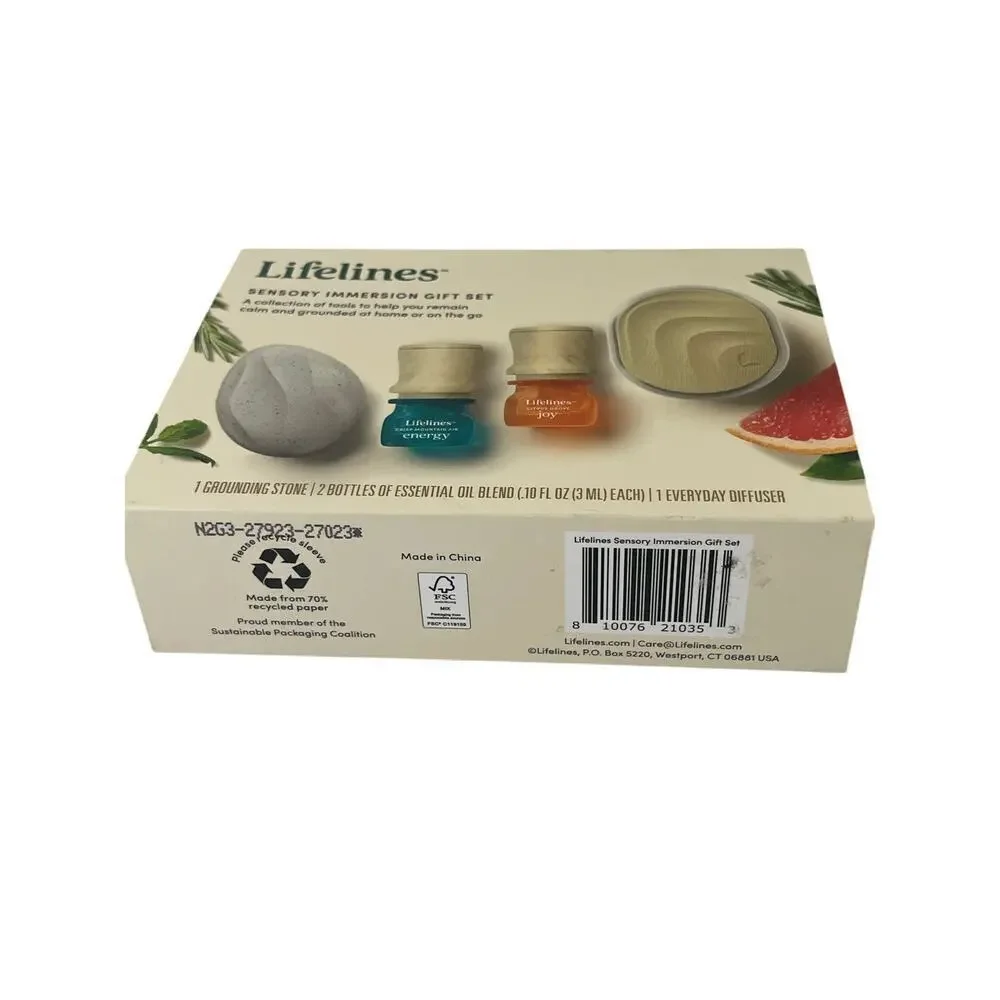 LIFELINES STRESS RELIEF GIFT SET IMMERSION SPA ESSENTIAL OIL BLEND DIFFUSER